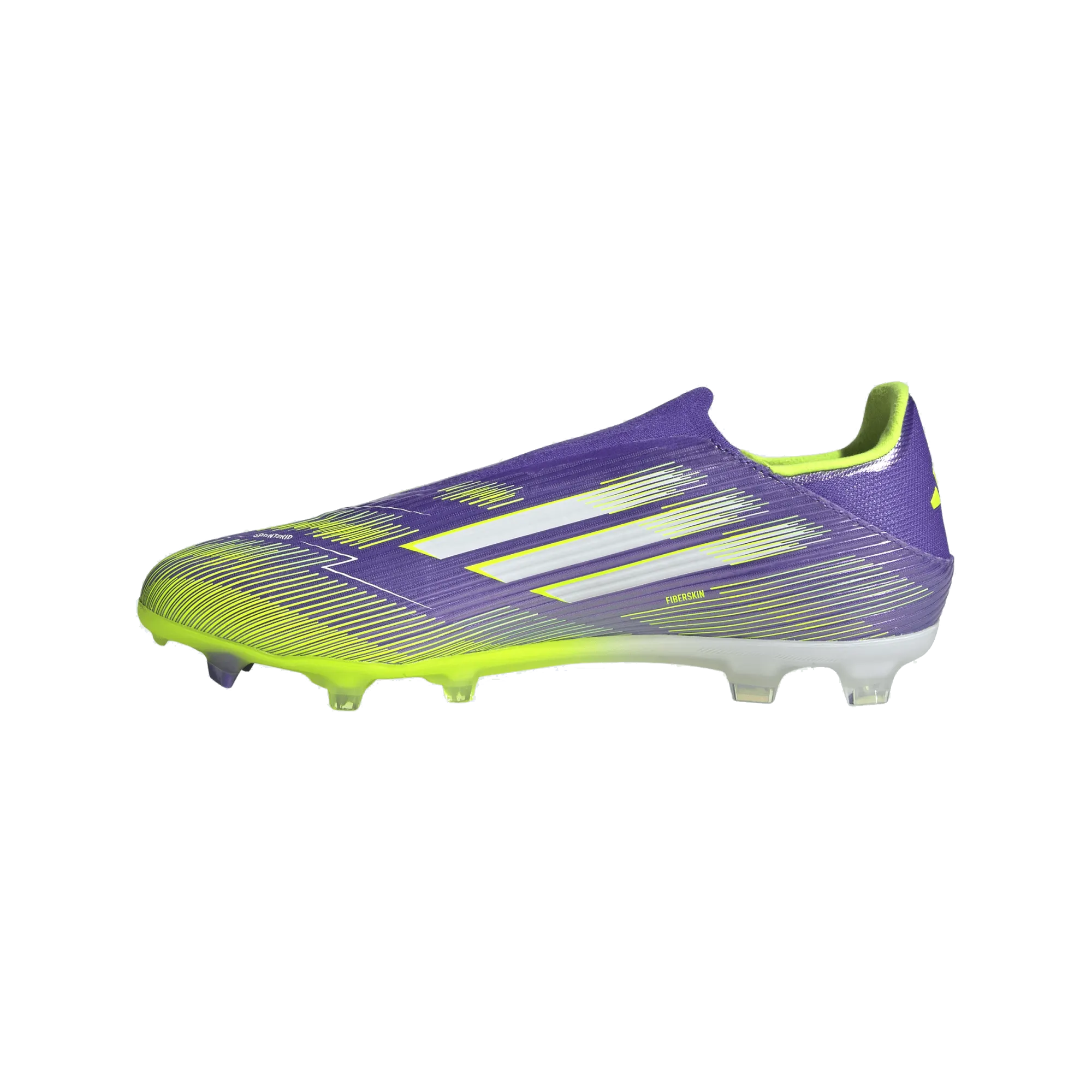 adidas F50 League Laceless FG/MG Soccer Cleats (Purple Rush/Lucid Lemon)