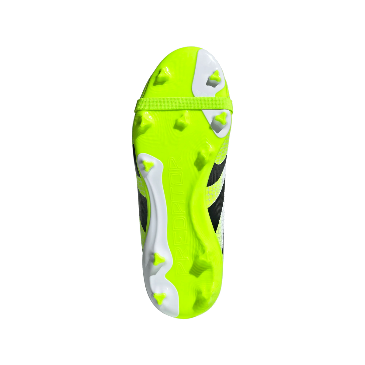 adidas Jr. Predator League FT FG/MG Soccer Cleats (White/Lucid Lemon)