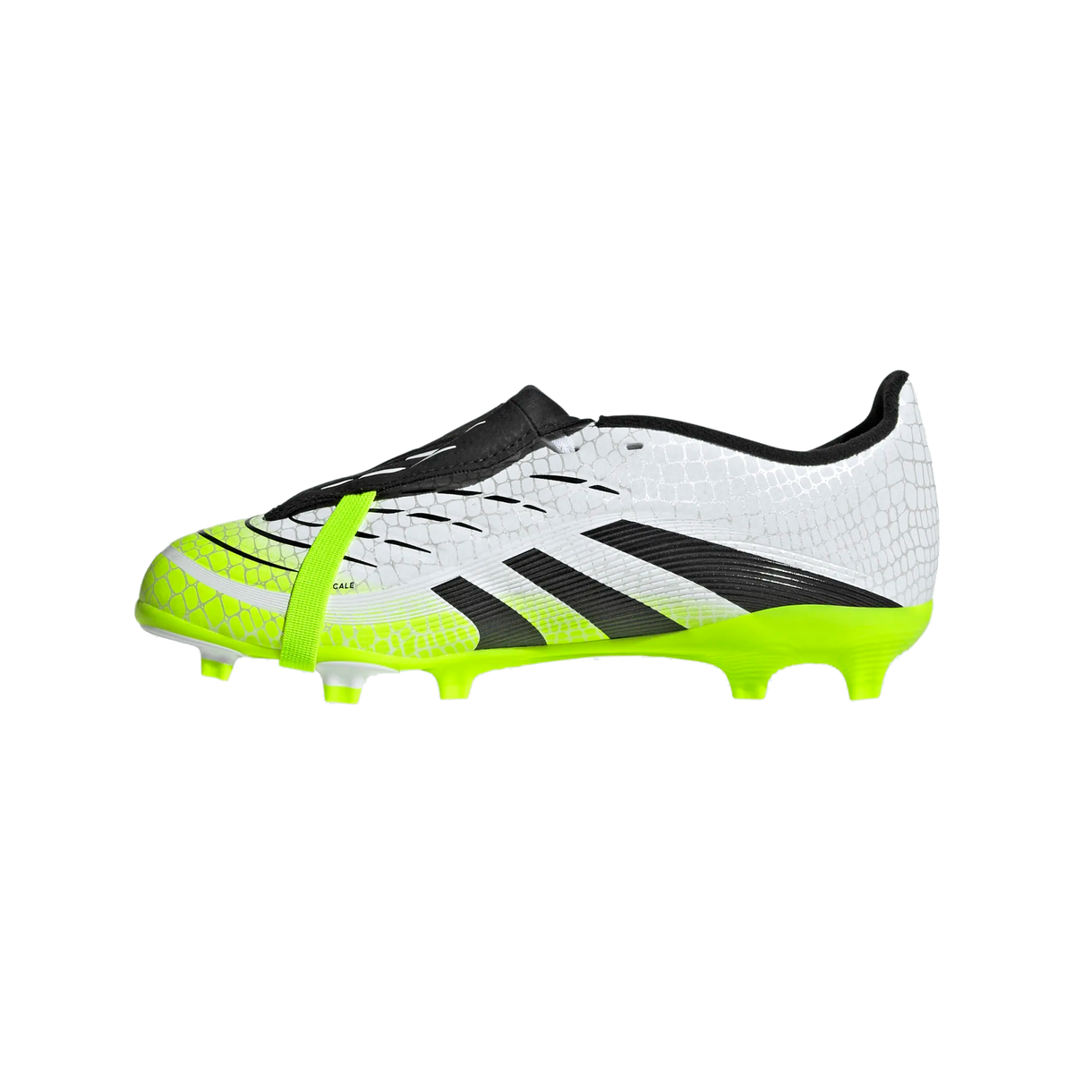 adidas Jr. Predator League FT FG/MG Soccer Cleats (White/Lucid Lemon)