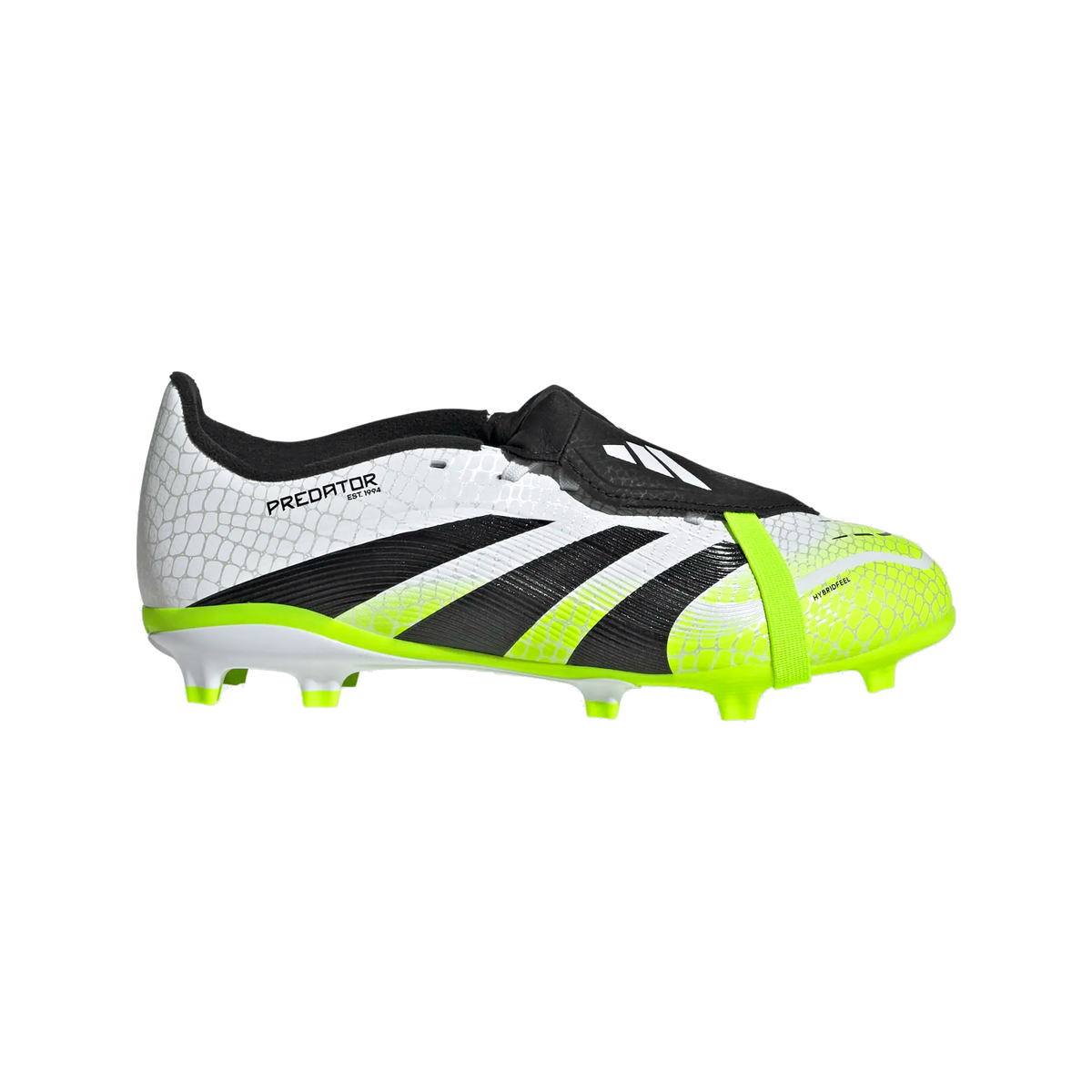 adidas Jr. Predator League FT FG/MG Soccer Cleats (White/Lucid Lemon)