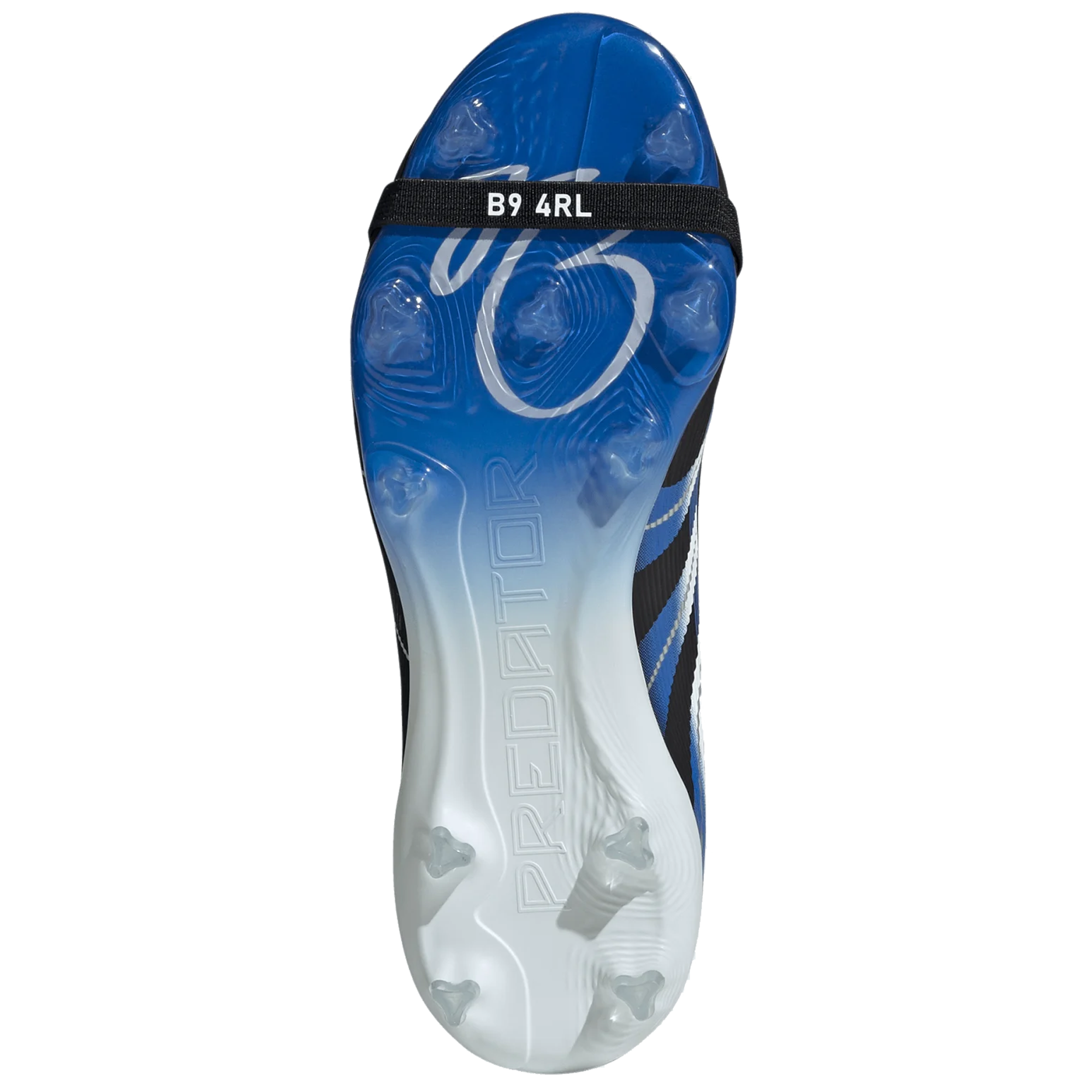 adidas Youth Predator Elite Junior Firm Ground Soccer Cleats (Black/White/Blue)