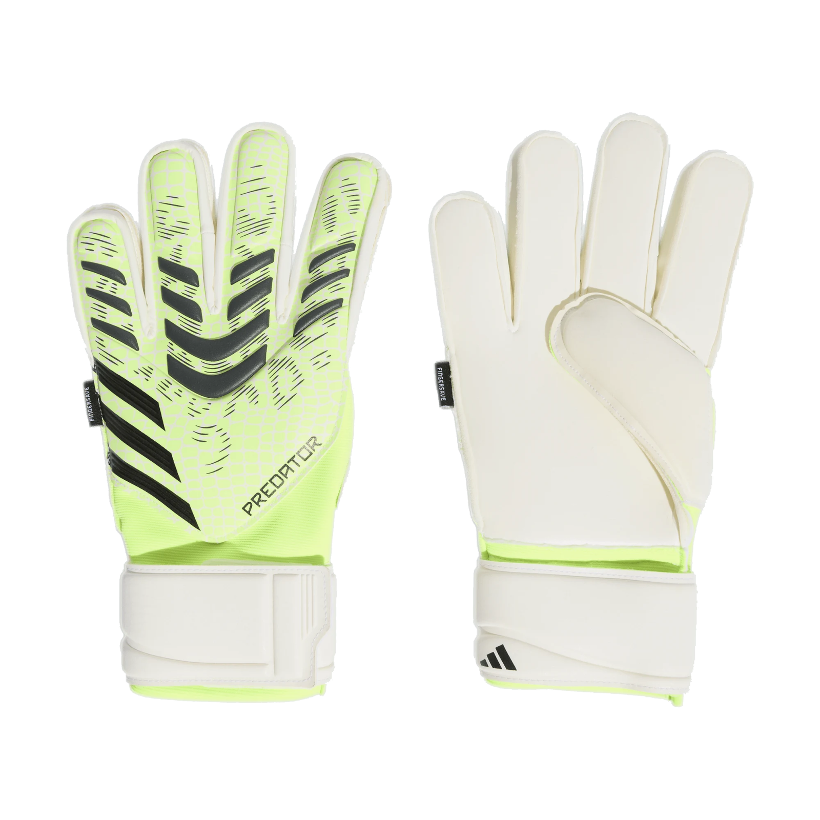 adidas Predator Match Finger Save Goalkeeper Glove (Lucid Lemon/White)