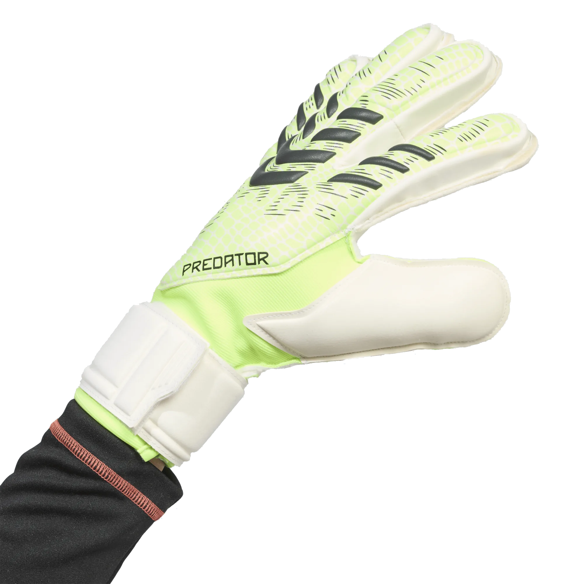 adidas Predator Match Finger Save Goalkeeper Glove (Lucid Lemon/White)