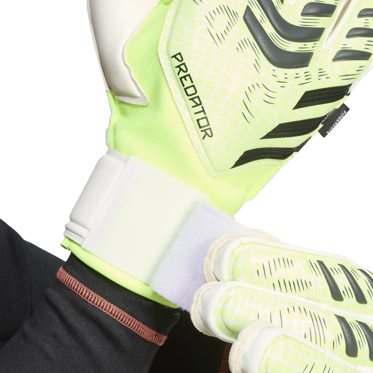 adidas Predator Match Finger Save Goalkeeper Glove (Lucid Lemon/White)