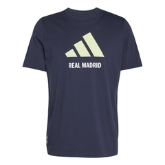 adidas Real Madrid Letter Logo T-Shirt (Legend Ink) - Soccer