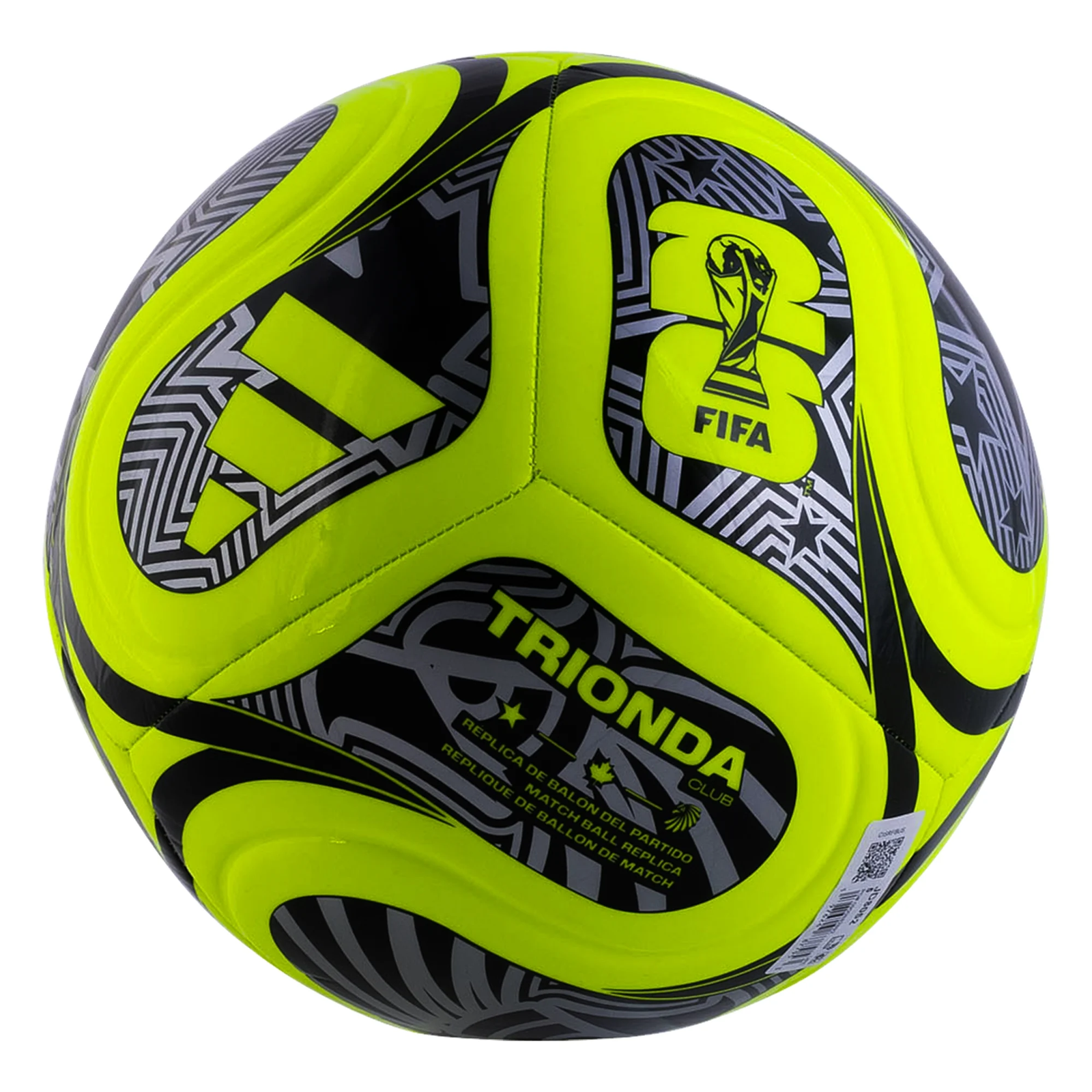 adidas FIFA World Cup 2026 Trionda Club Ball (Black/Lucid Lemon)