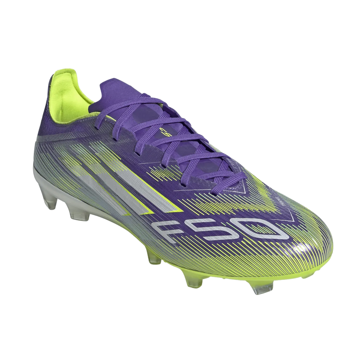 adidas F50 Pro FG Soccer Cleats (Purple Rush/Lucid Lemon)