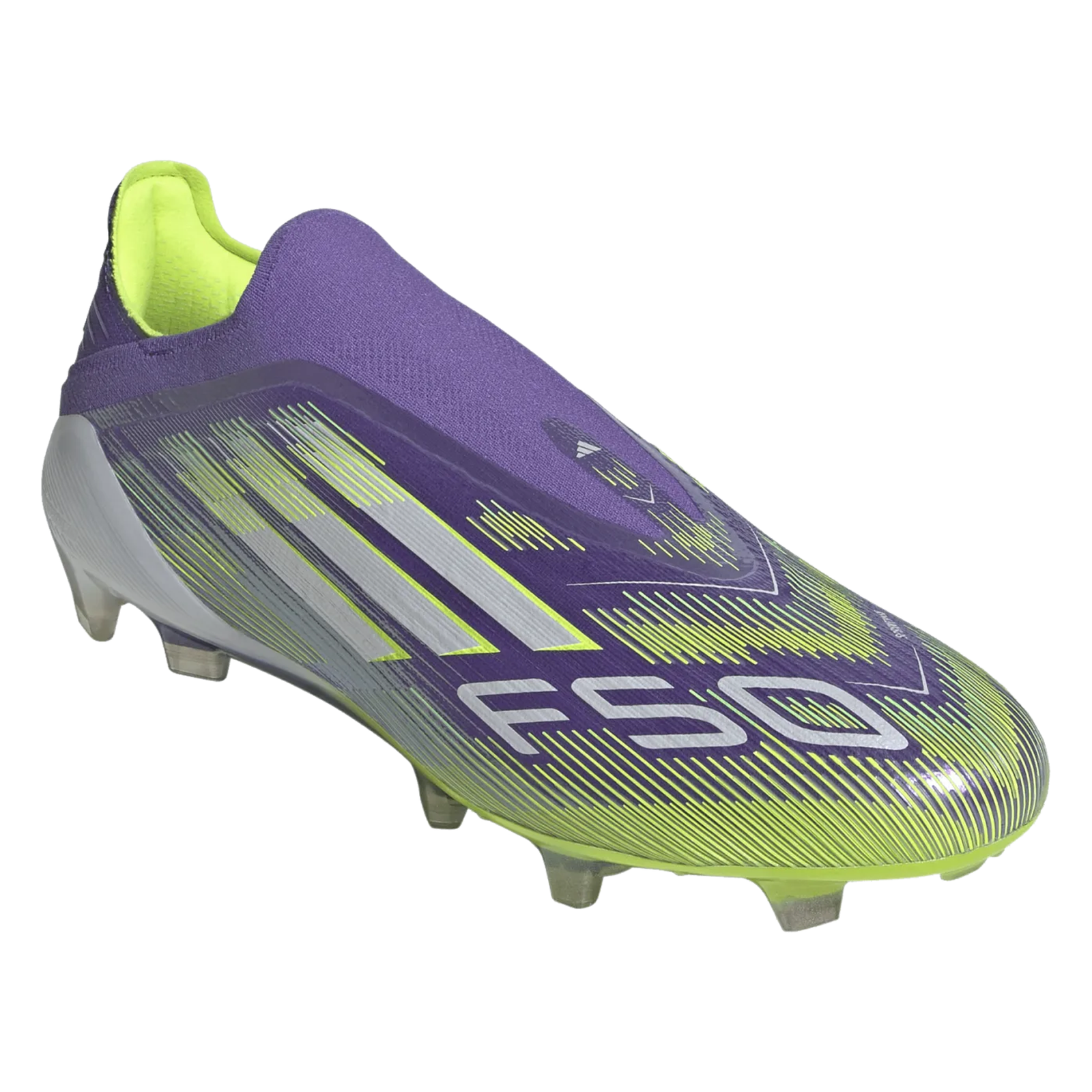 adidas F50 Laceless Elite FG Soccer Cleats (Purple Rush/Lucid Lemon)