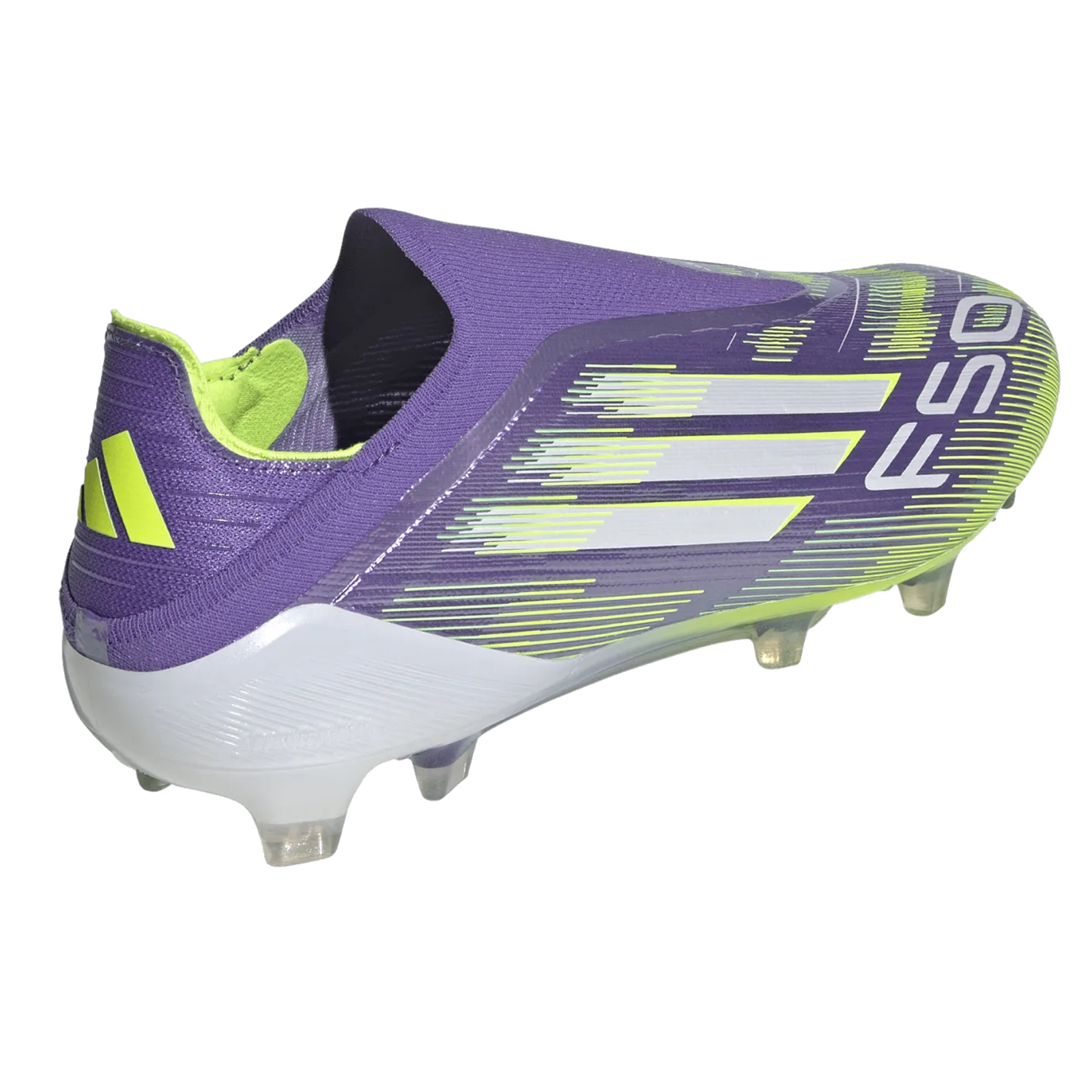 adidas F50 Laceless Elite FG Soccer Cleats (Purple Rush/Lucid Lemon)