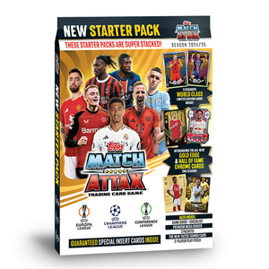 Topps Match Attax Champions League Trading Cards Album Stater Pack 24/25 (27 Cards + 2 Limited Edition Cards)