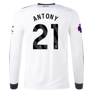 adidas Manchester United Antony Third Long Sleeve Jersey w/ EPL Patch 24/25 (Off White)