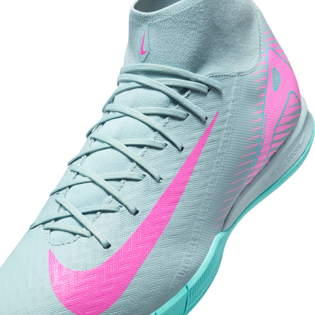 Nike Zoom Superfly 10 Academy IC Indoor Soccer Shoes (Ocean Cube/Pink Blast)