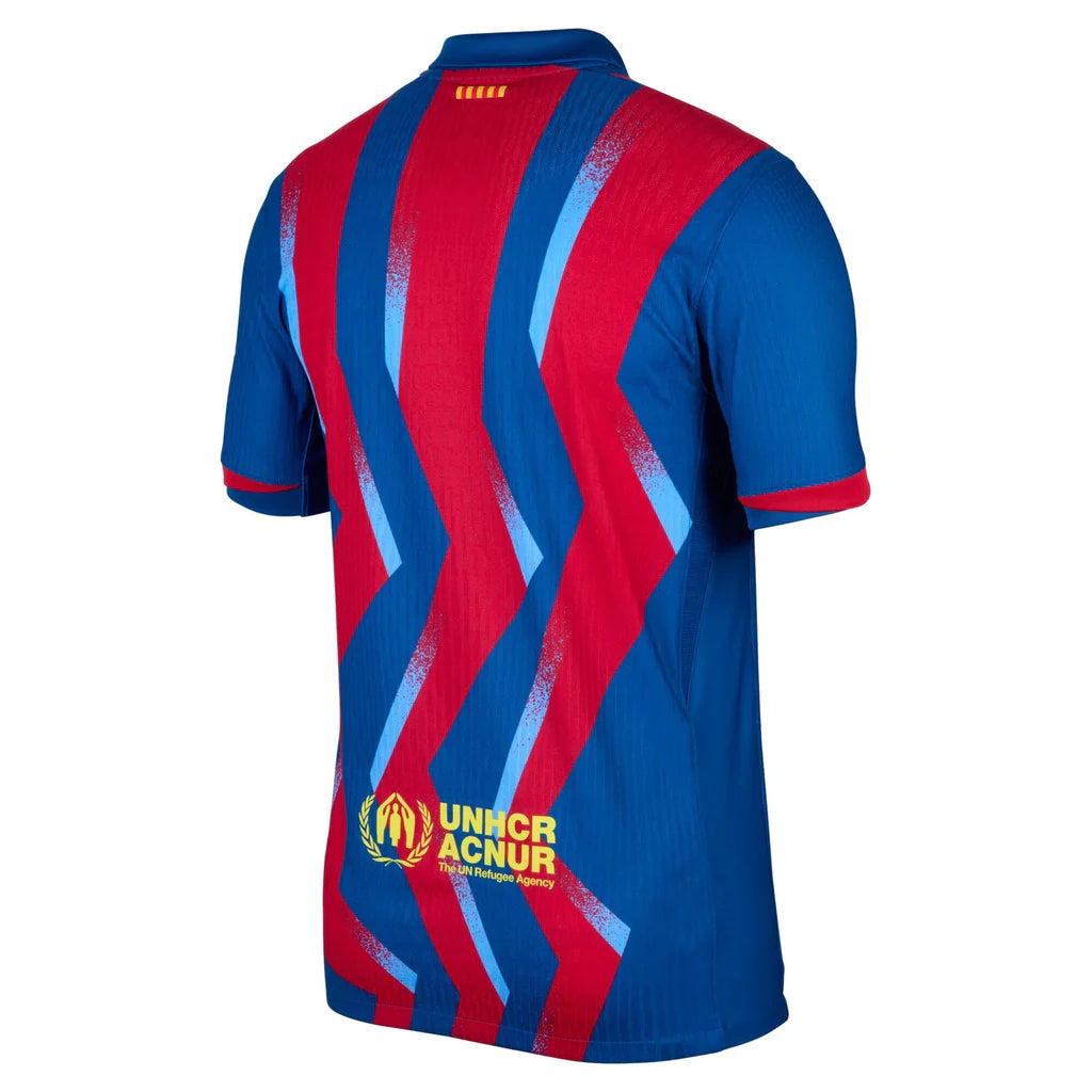 Nike Men's FC Barcelona 4th Authentic Jersey 25/26 (Blue/Red/Yellow)