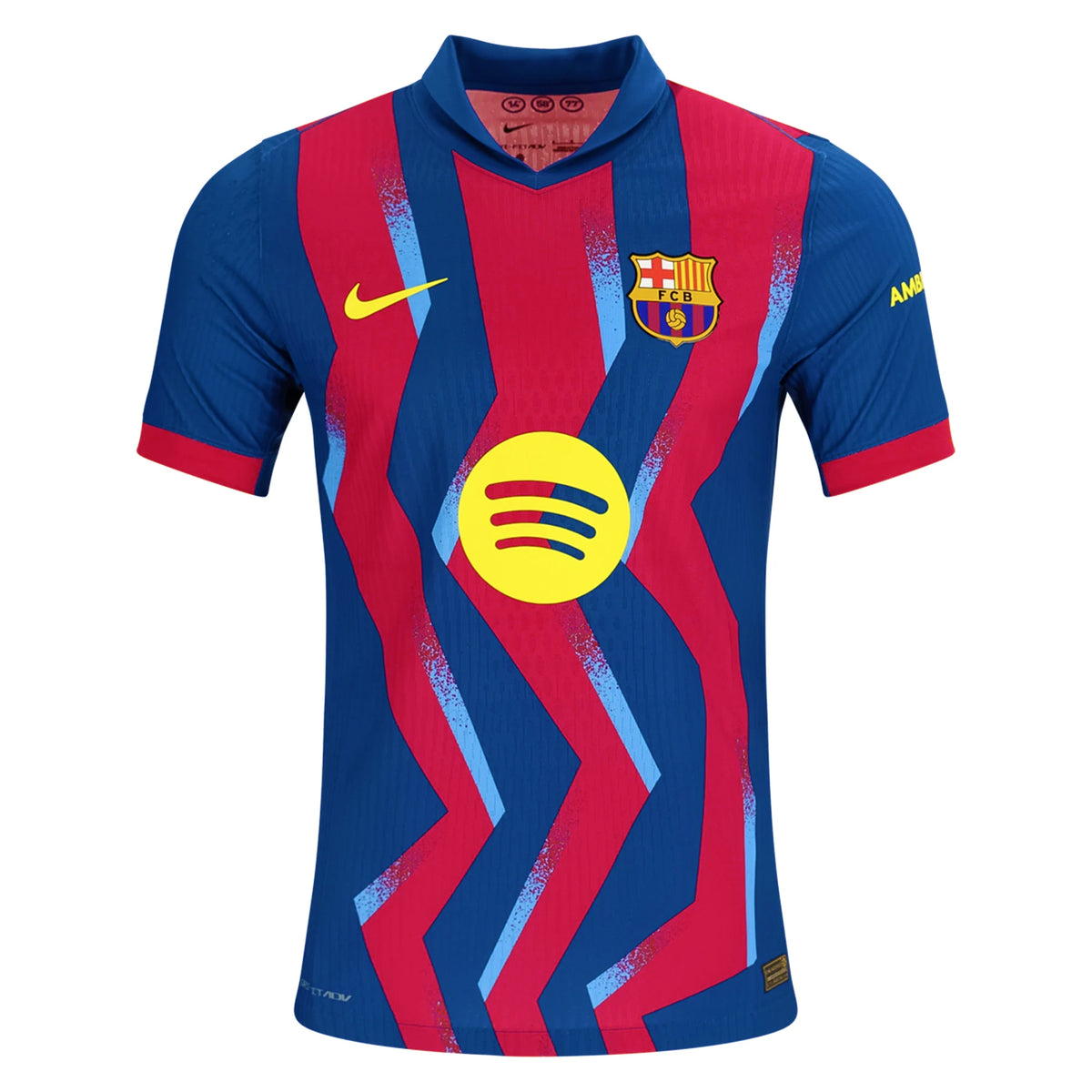 Nike Men&#39;s FC Barcelona 4th Authentic Jersey 25/26 (Blue/Red/Yellow)