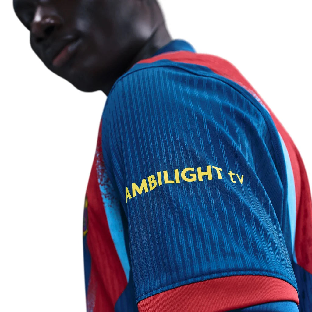 Nike Men's FC Barcelona M. Casado 4th Authentic Jersey 25/26 w/ La Liga Patches (Blue/Red/Yellow)