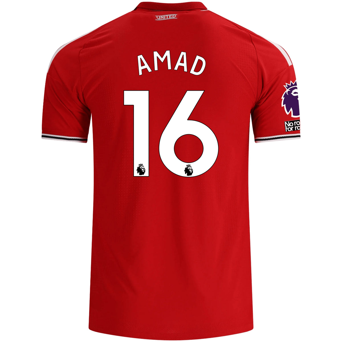 adidas Manchester United Authentic Amad Diallo Home Jersey w/ EPL + No Room For Racism Patches 26/27 (Red)