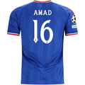 adidas Mens Manchester United Amad Diallo Away Jersey w/ Champions League Patches 26/27 (Blue)