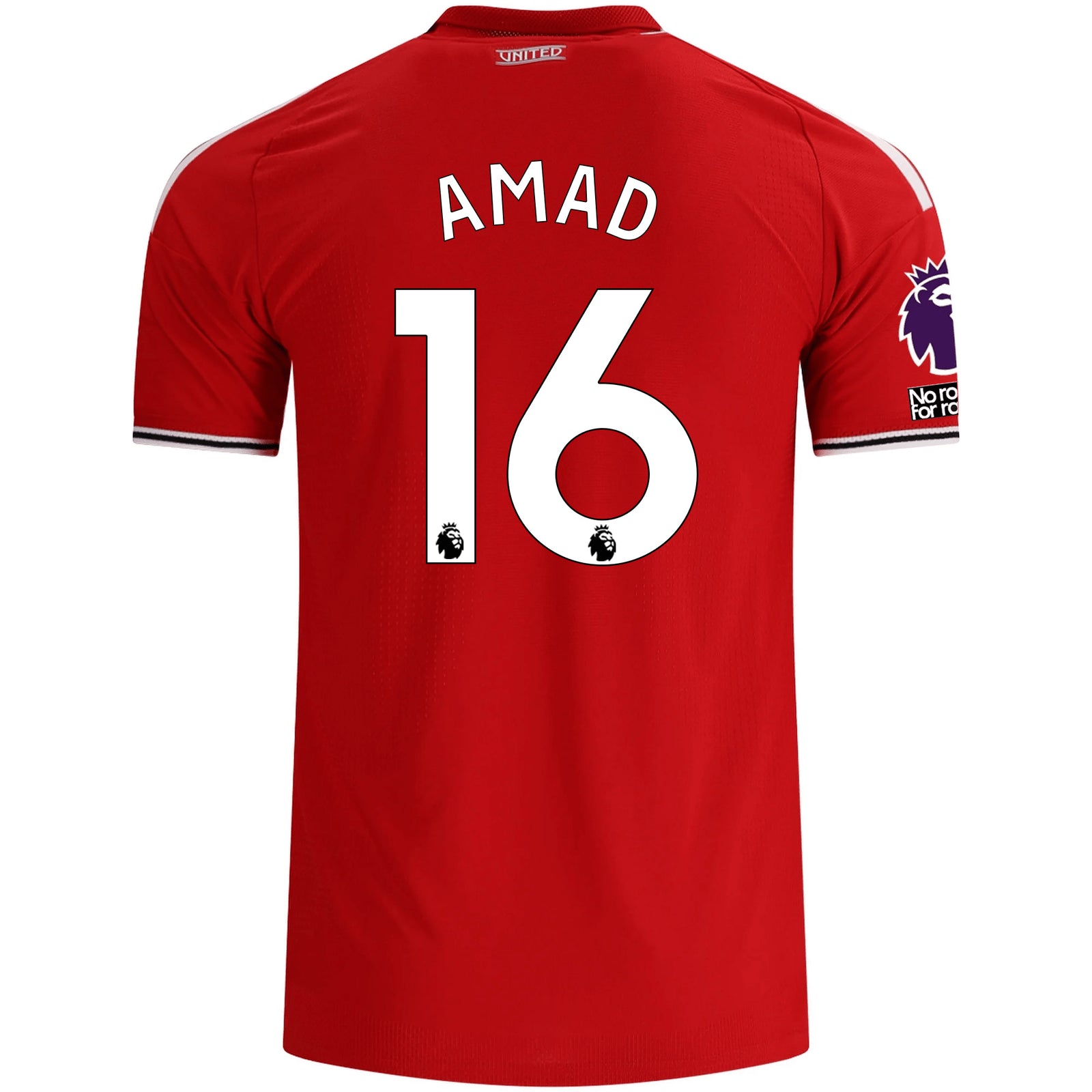 adidas Manchester United Authentic Amad Diallo Home Jersey w/ EPL + No Room For Racism Patches 26/27 (Red)