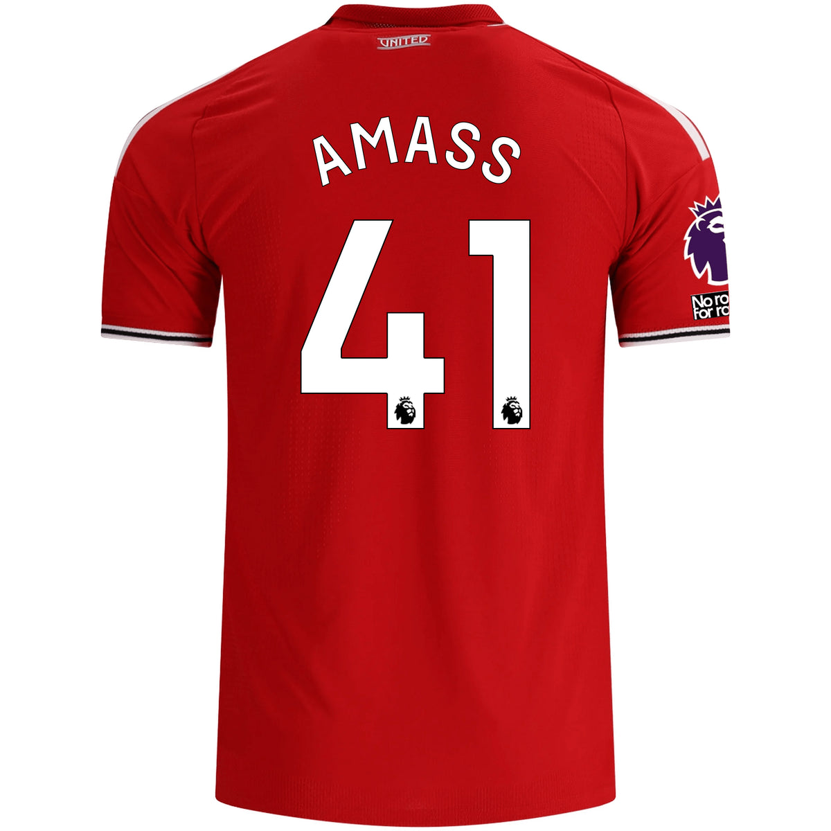 adidas Manchester United Authentic Harry Amass Home Jersey w/ EPL + No Room For Racism Patches 26/27 (Red)