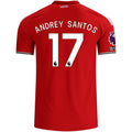 adidas Manchester United Authentic Andrey Santos Home Jersey w/ EPL + No Room For Racism Patches 26/27 (Red)