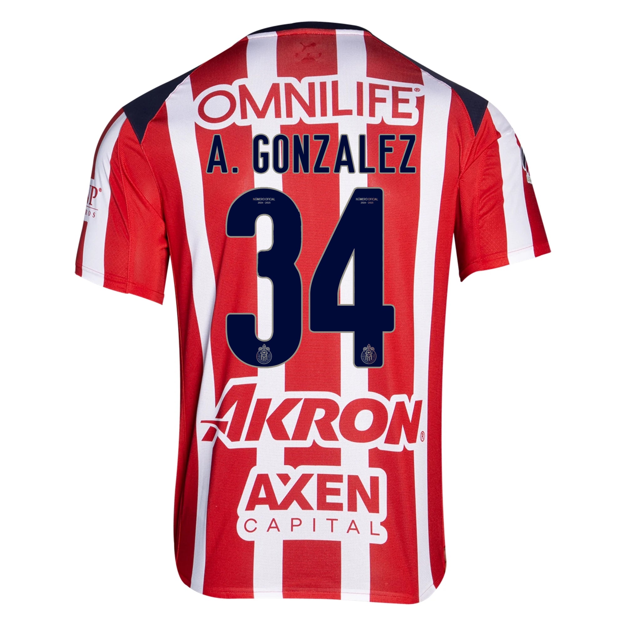 Puma Armando Gonzalez Men's Chivas De Guadalajara Home Jersey 25