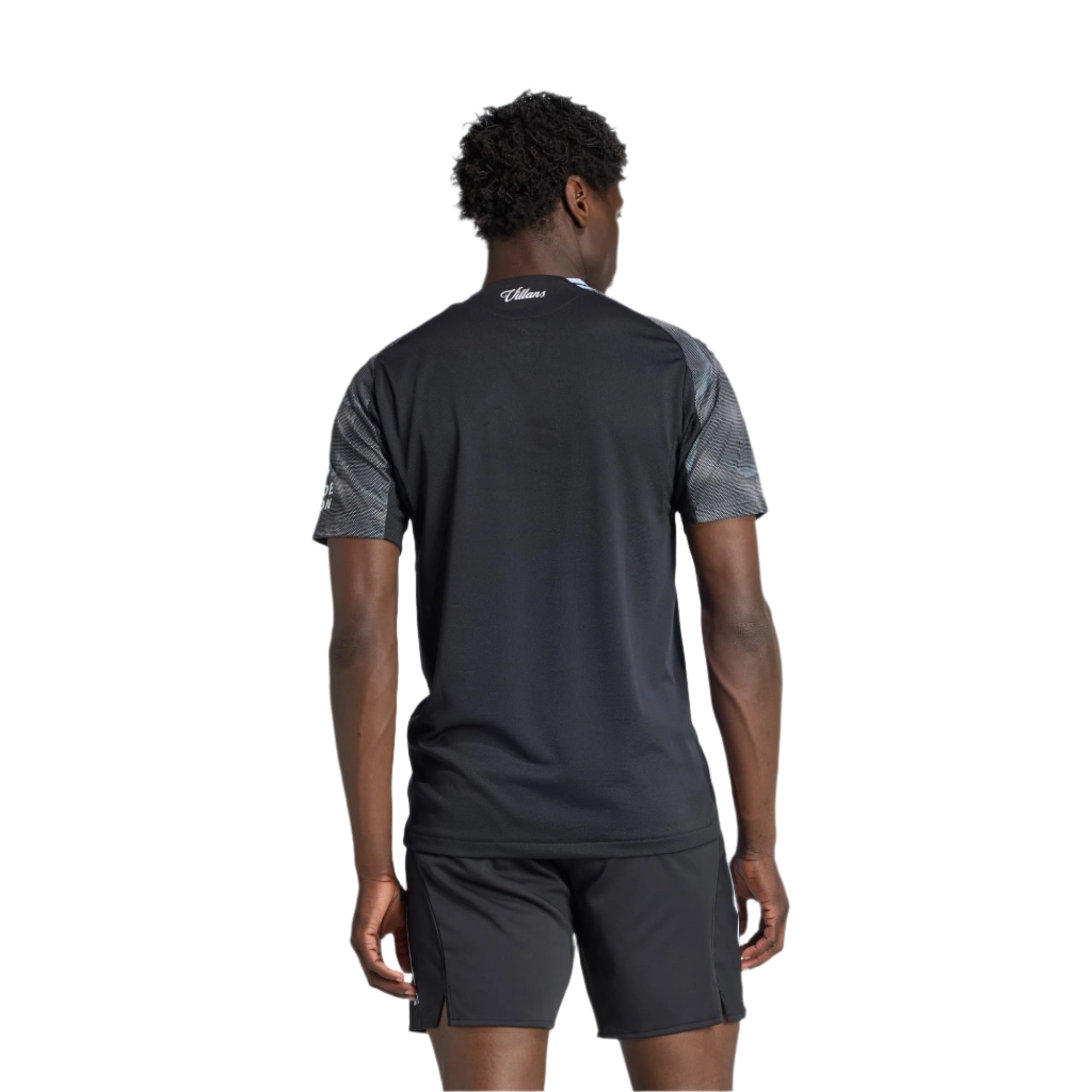 adidas Aston Villa 25/26 Authentic Away Jersey (Black/Global Blue)