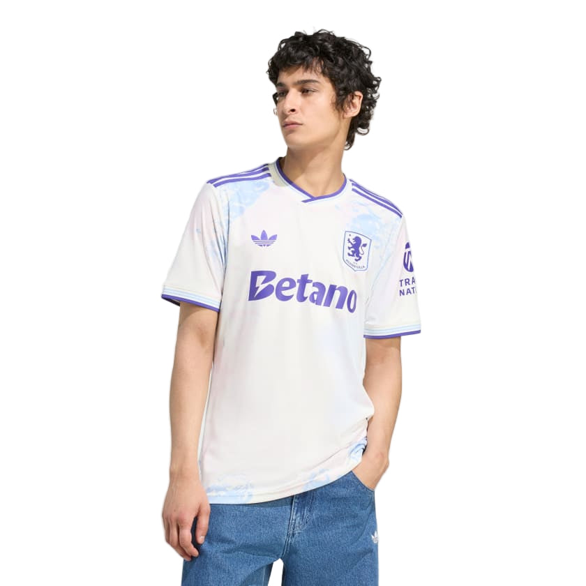 adidas Men's Aston Villa FC 25/26 Third Jersey (White)