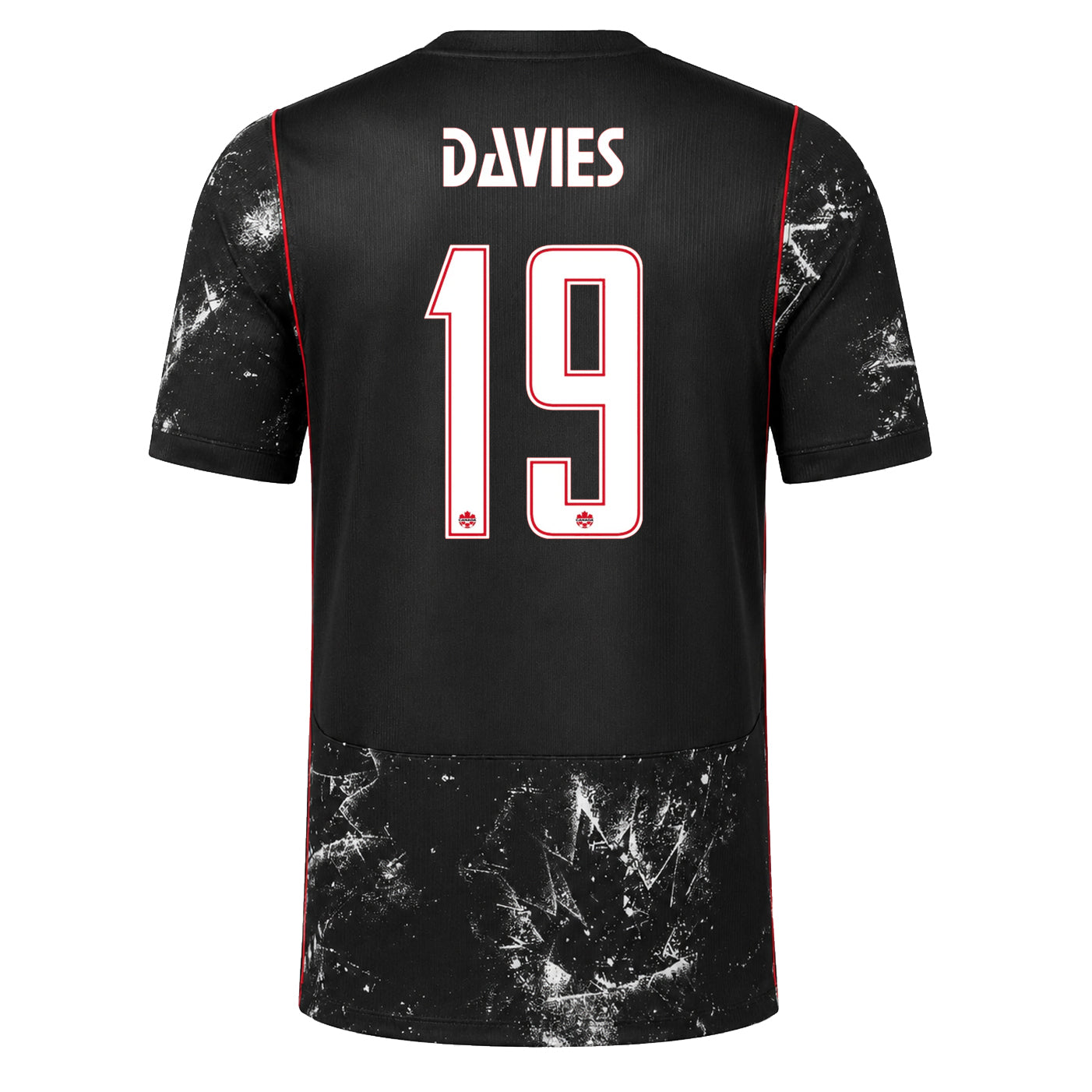 Nike Mens Canada Alfonso Davies Away Stadium Jersey 2026 (Black/Red)