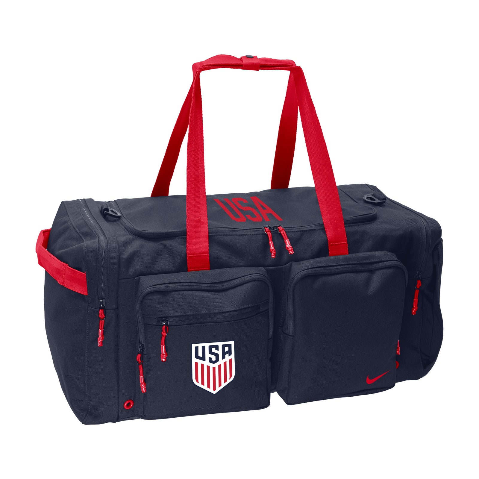 Nike USA Utility Power Duffel Bag (College Navy/Red)