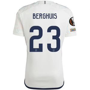 adidas Ajax Steven Berghuis Away Jersey w/ Europa League Patches 23/24 (Core White)