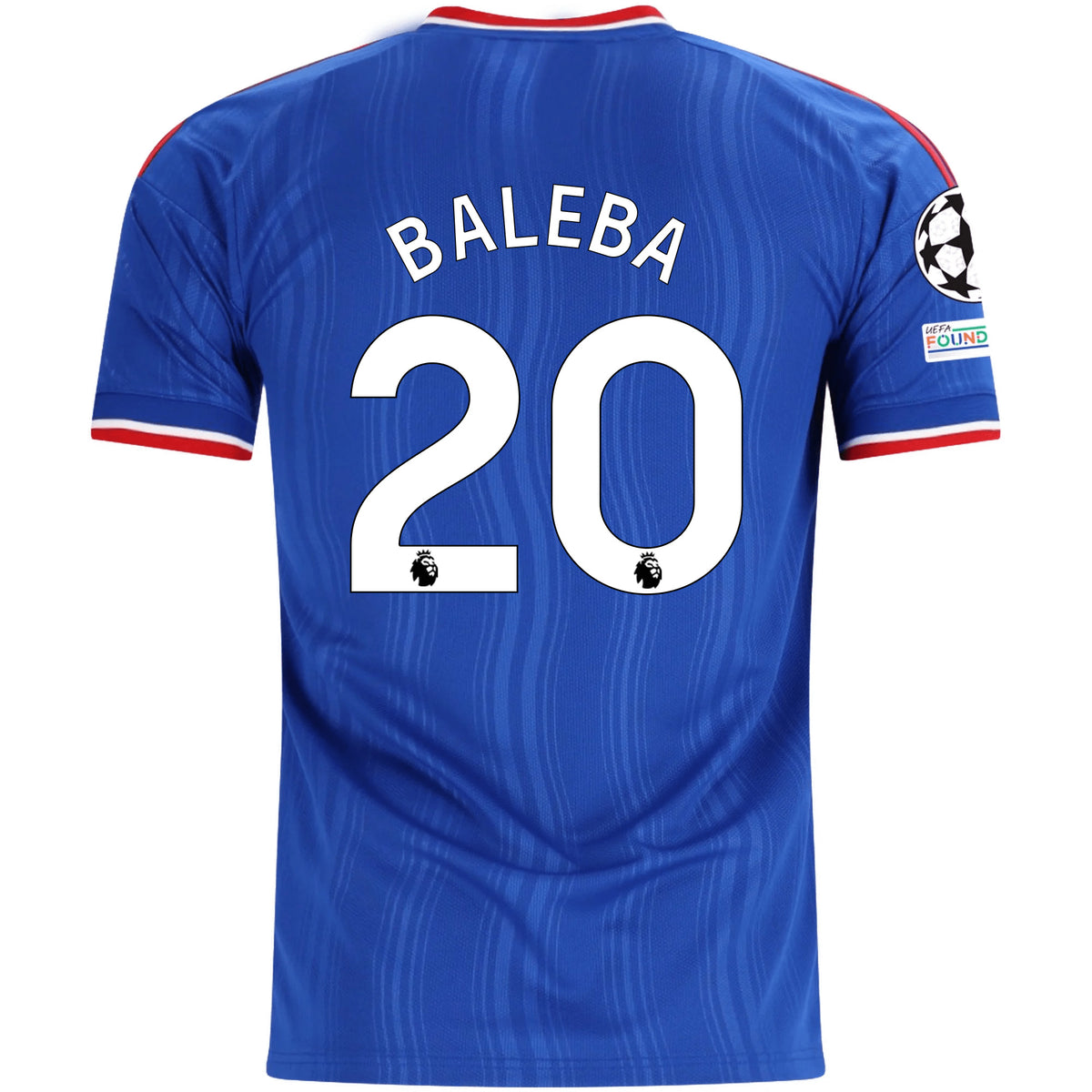 adidas Mens Manchester United Carlos Baleba Away Jersey w/ Champions League Patches 26/27 (Blue)