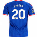 adidas Mens Manchester United Carlos Baleba Away Jersey w/ EPL + No Room For Racism Patches 26/27 (Blue)
