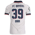 adidas Mens Bayern Munich Bara Sapoko Ndiaye Away Jersey w/ Champions League Patches 26/27 (White)