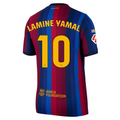 Nike Mens FC Barcelona Match Authentic Lamine Yamal Home Jersey w/ La Liga Patches 26/27 (Deep Garnet/Void Blue)