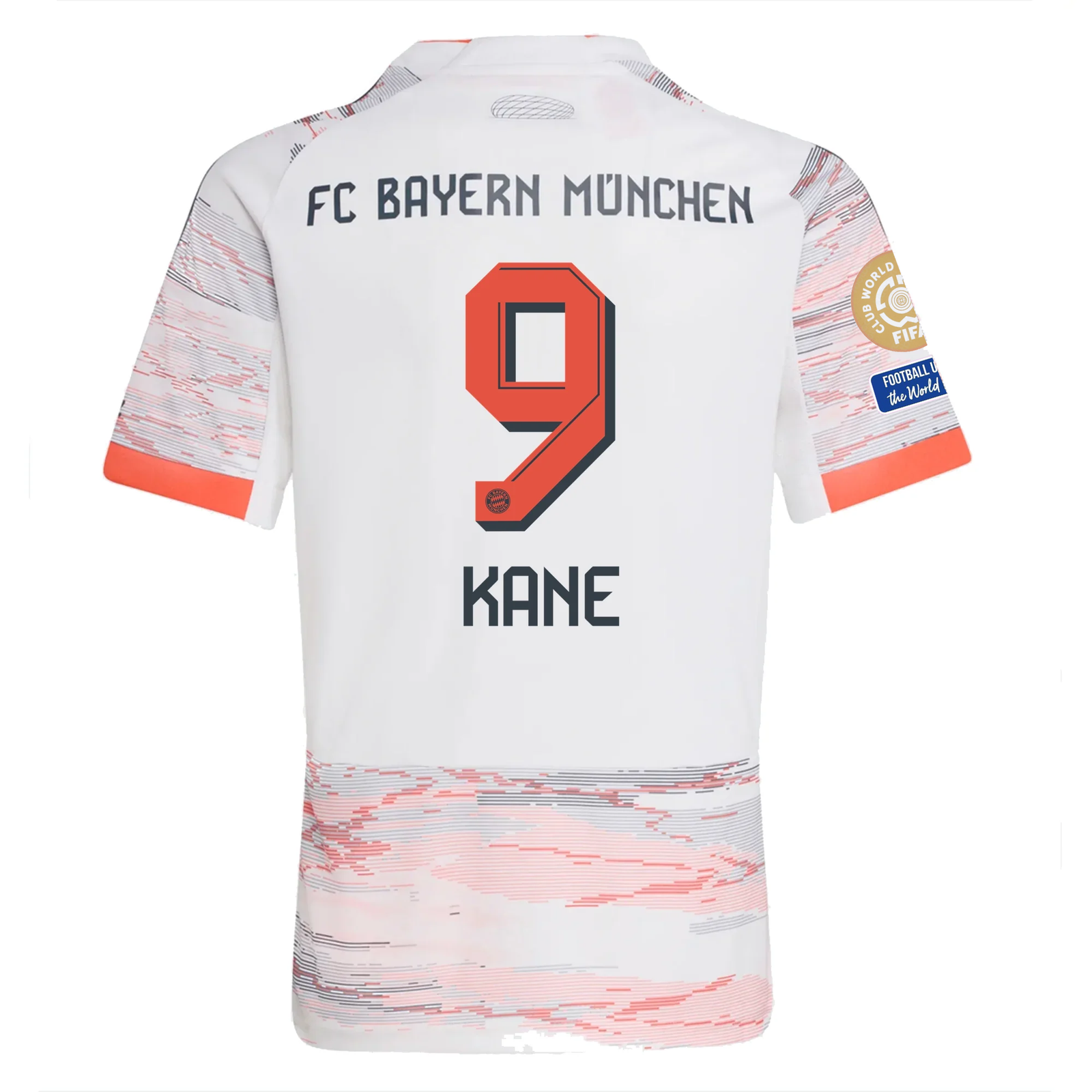 adidas Bayern Munich Harry Kane Away Jersey w/ Club World Cup Patches 25/26 (White/Red)