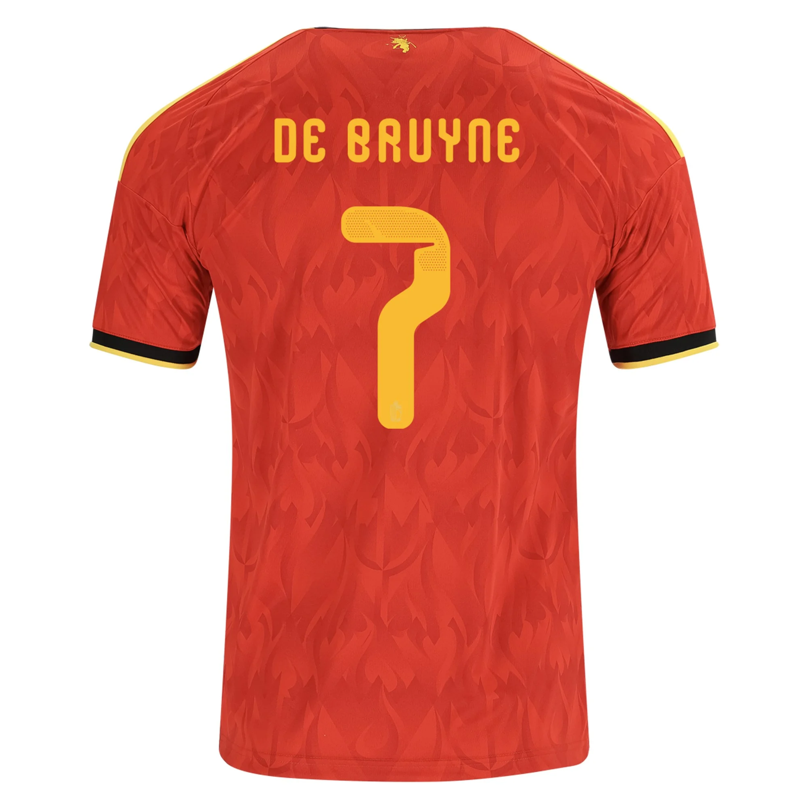 adidas Men's Belgium Kevin De Bruyne Home Jersey 2026 (Red/Bold Gold)