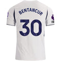 Nike Mens Tottenham Hotspur Rodrigo Bentancur Home Jersey w/ EPL + No Room For Racism 26/27 (White)