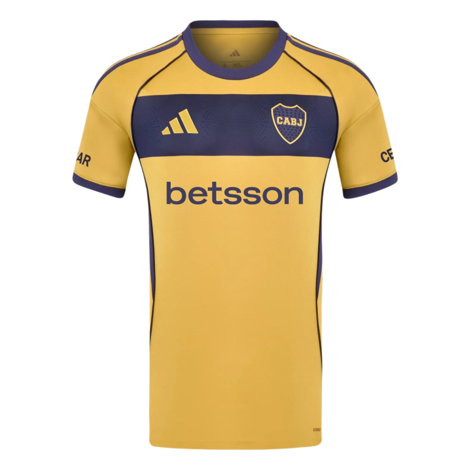 adidas Men's Boca Juniors Away Jersey 25/26 (Gold/Navy)