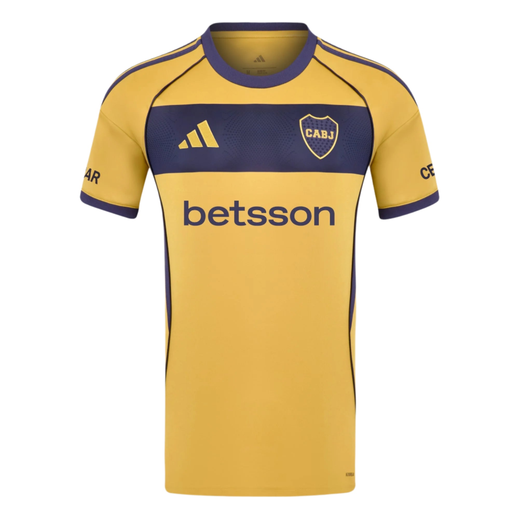 adidas Men's Boca Juniors Away Jersey 25/26 (Gold/Navy)