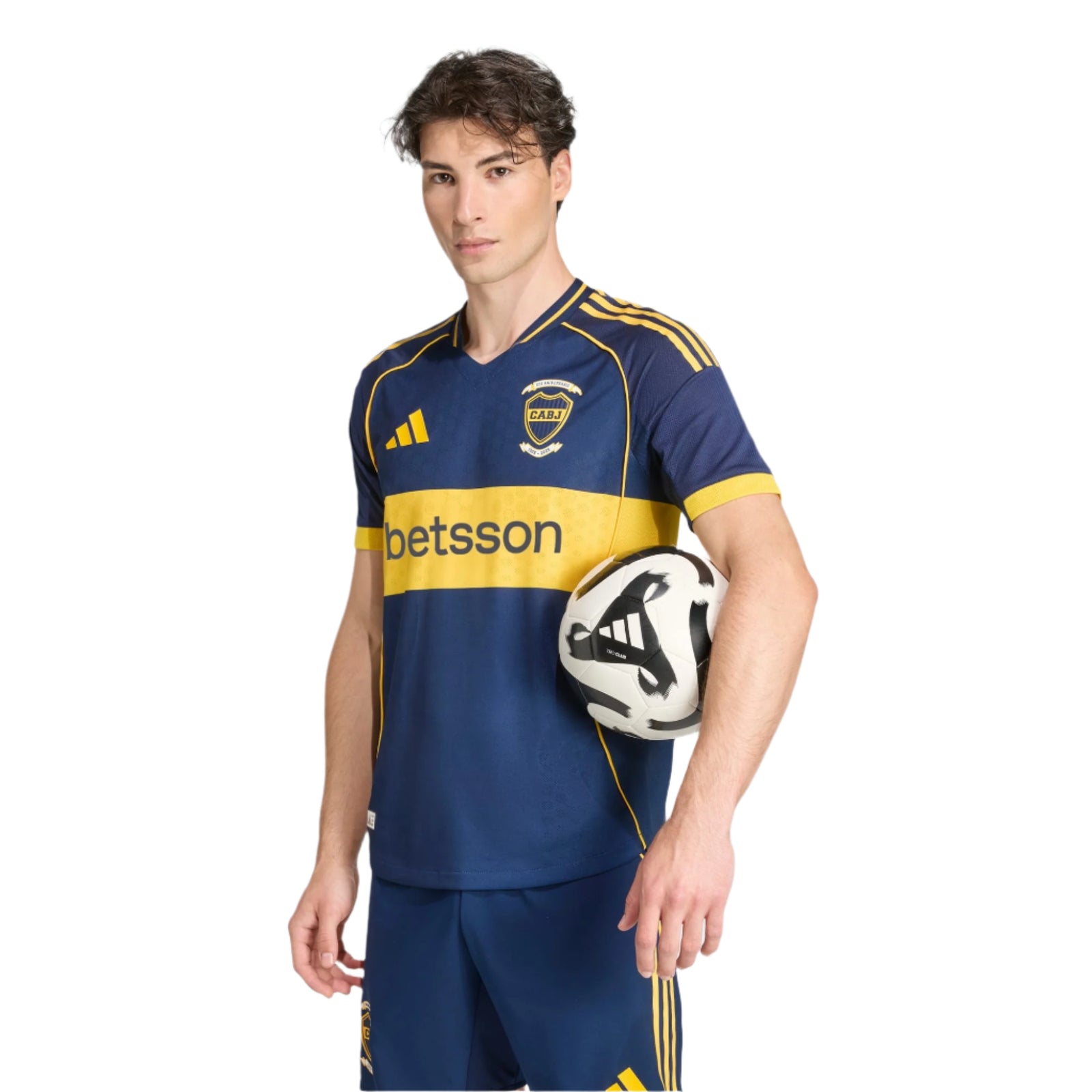 adidas Men's Boca Juniors Authentic Home Jersey 25/26 (Indigo/Gold)