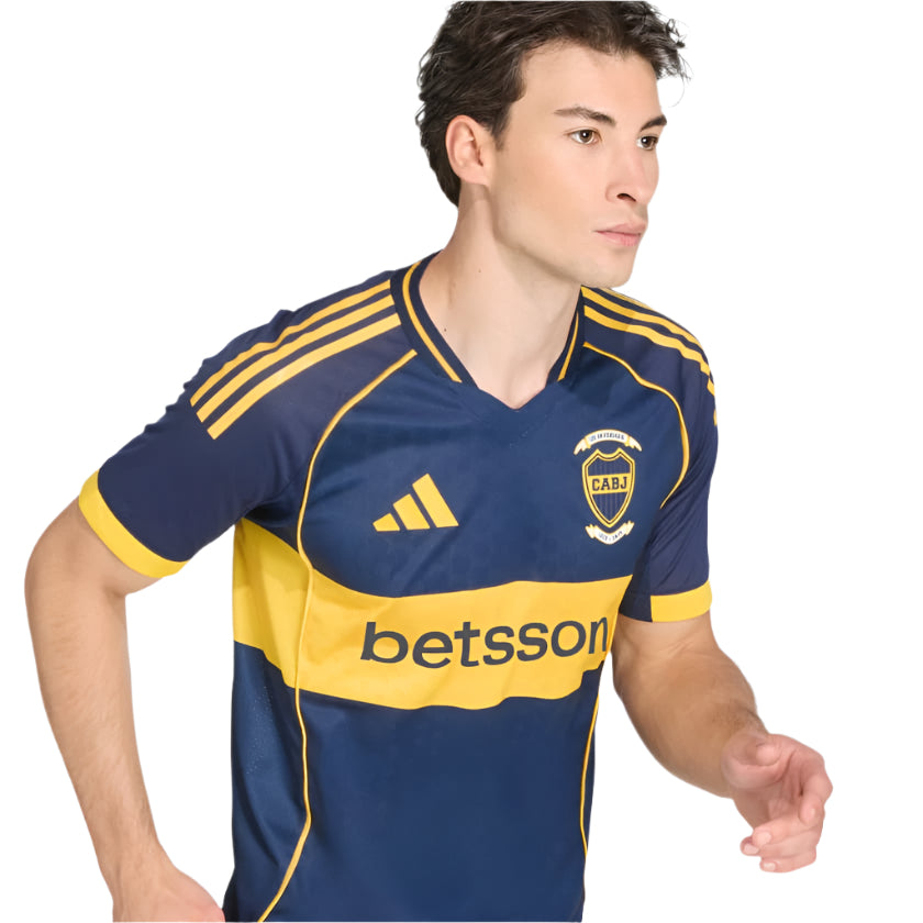 adidas Men's Boca Juniors Authentic Home Jersey 25/26 (Indigo/Gold)