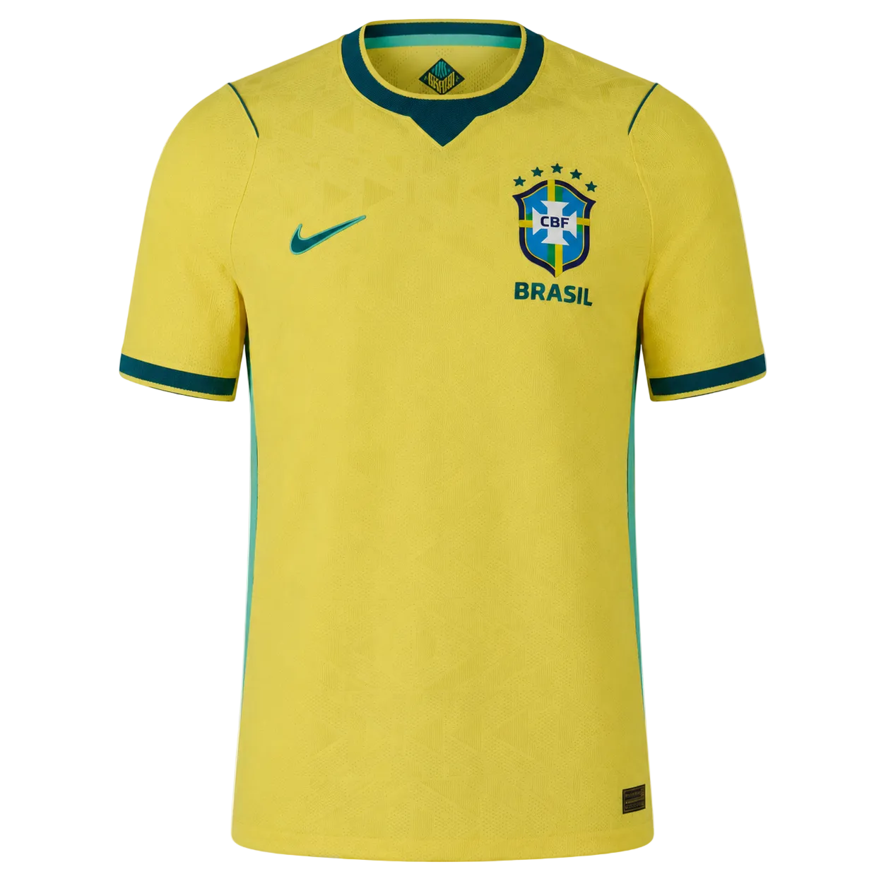 Nike Men's Brazil Match Authentic Home Jersey 2026 (Yellow/Teal)