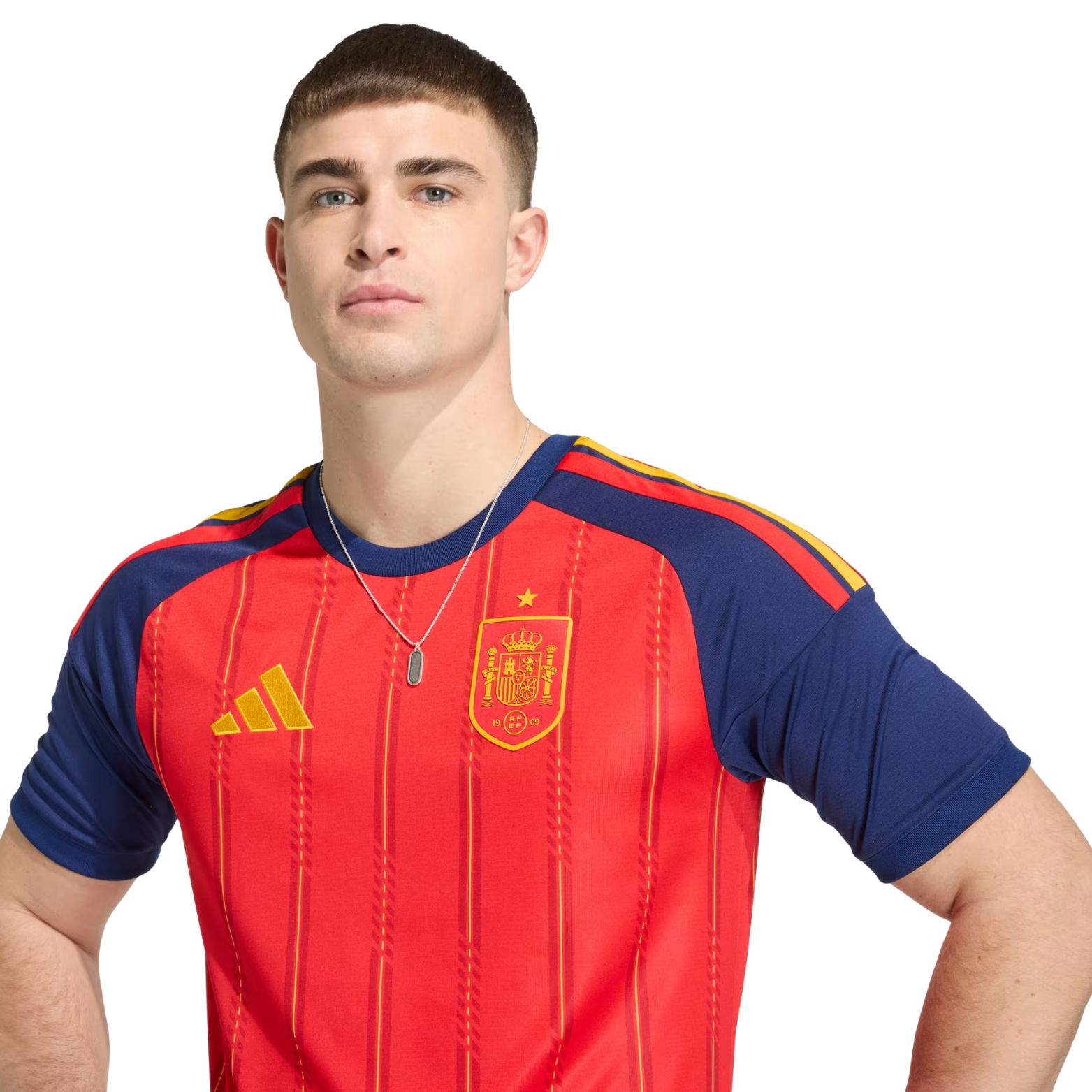 adidas Men's Lamine Yamal Spain World Cup Home Jersey 2026 (Vivid Red)
