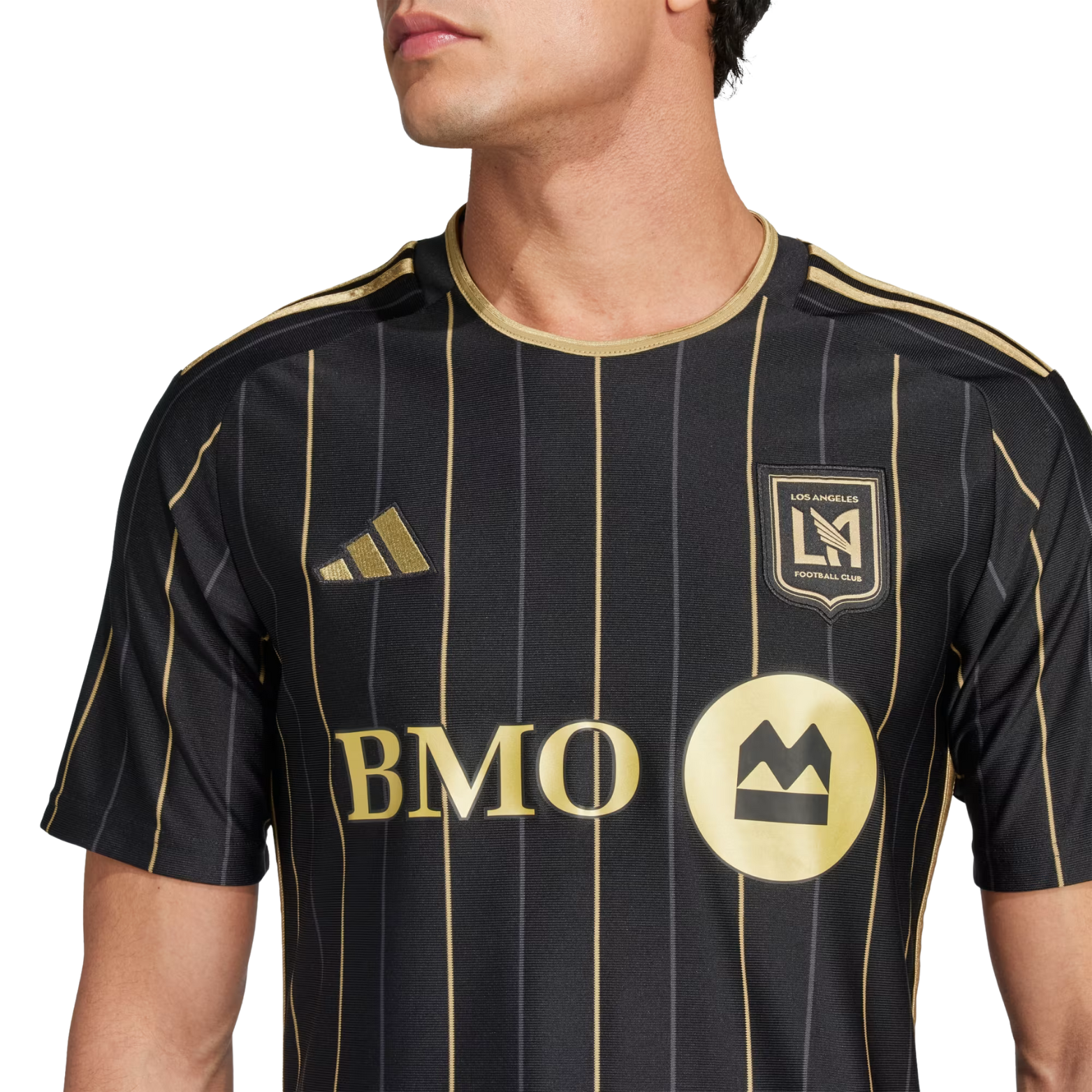 adidas Men's D. Bouanga LAFC Home Jersey w/ Sponsor 2025 (Black/Gold)