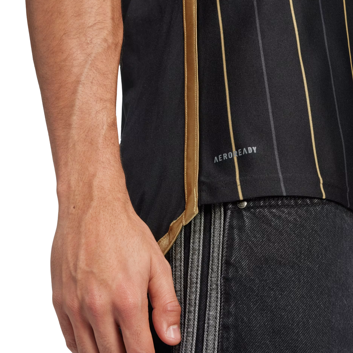 adidas Men's D. Bouanga LAFC Home Jersey w/ Sponsor 2025 (Black/Gold)