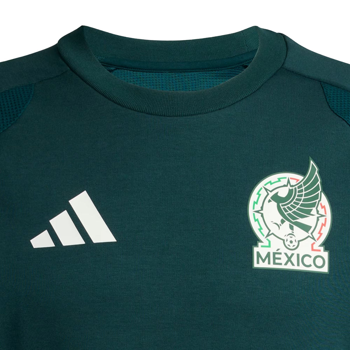 adidas Men's Mexico 2026 Tiro Travel Crew Sweatshirt (Green)