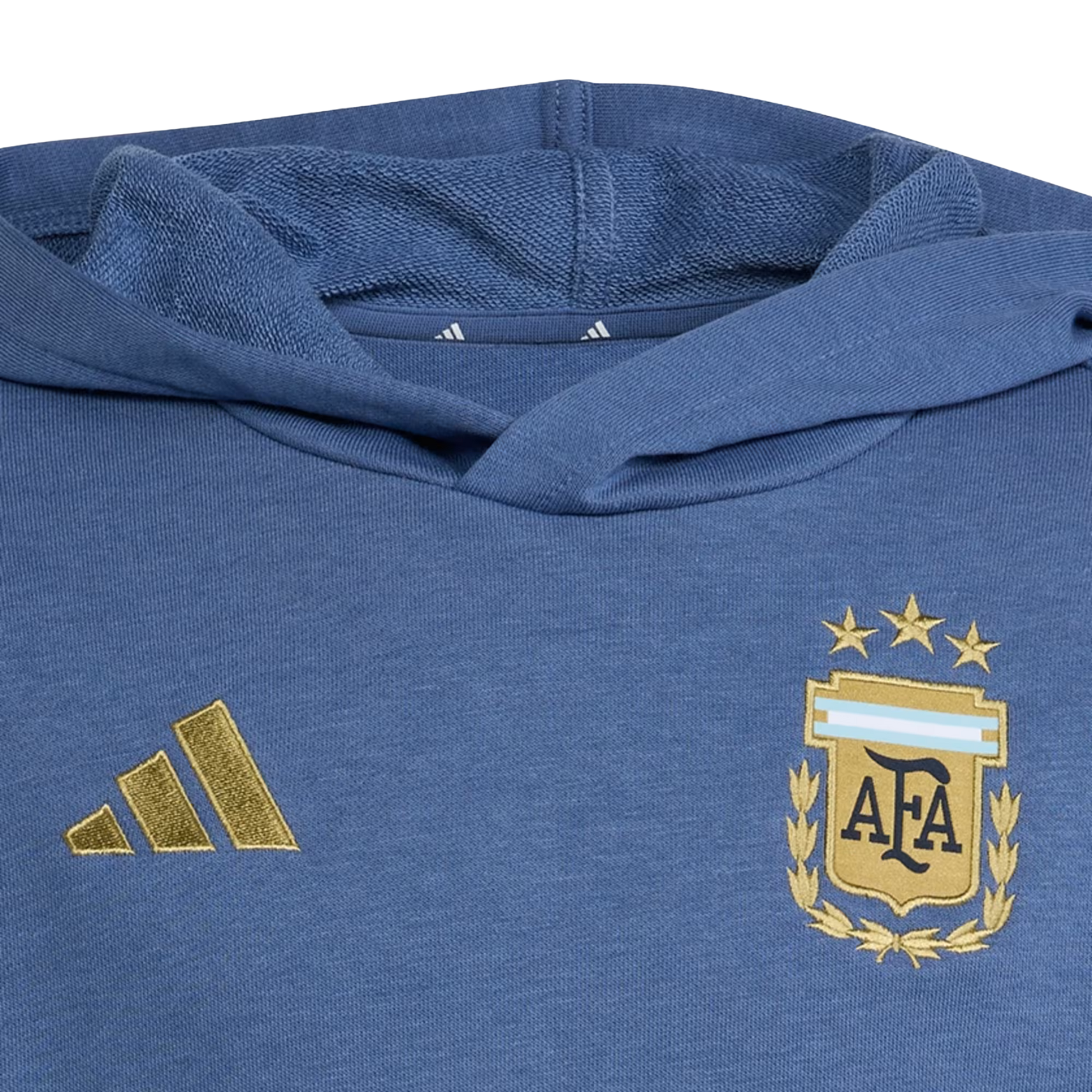 adidas Youth Argentina 2026 DNA Fleece Hoodie (Crew Blue)