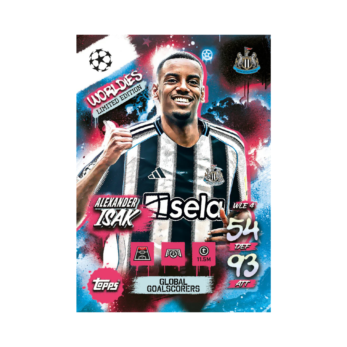 Topps Match Attax 25/26 Global Goalscorers Booster Tin #2 (28 Cards + 3 Limited Edition)