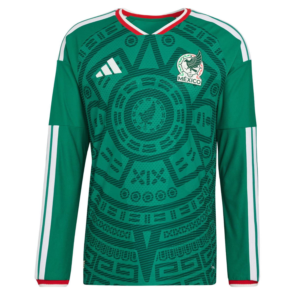 adidas Men&#39;s Mexico Long-Sleeve Authentic Home Jersey 2026 (Bold Green)
