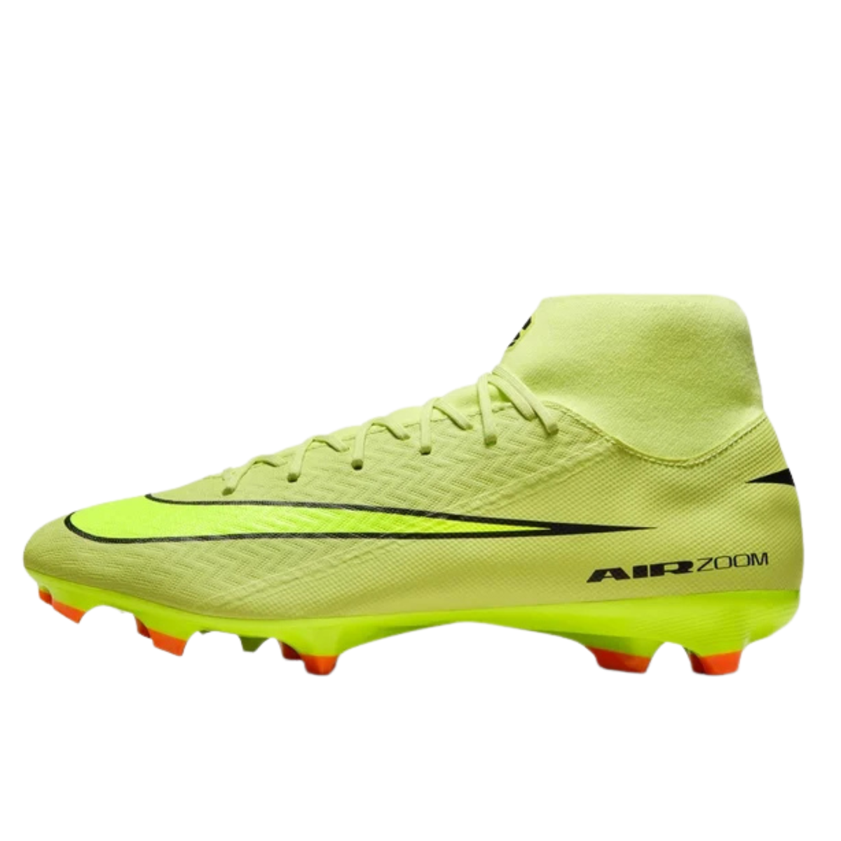 Nike Zoom Superfly 10 Academy Firm Ground/Multi Ground Soccer Cleats (Limelight/Volt-Hyper Crimson)